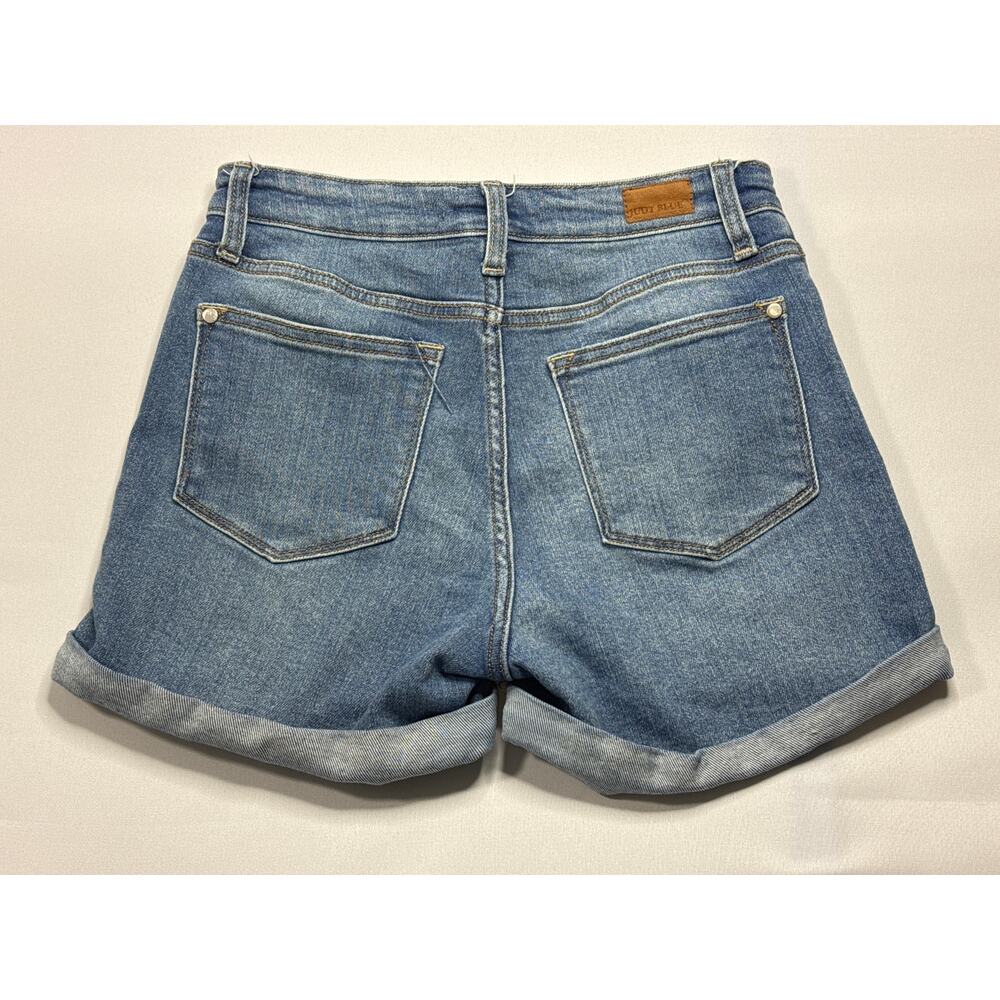 Judy Blue Women's Cuffed Blue Stretch Shorts - Size S (27x3.5)* - Picture 2 of 5